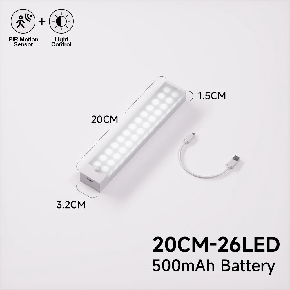 LED Night Lamp for Kitchen, Cabinet, Corridor, Bedroom - USB Rechargeable