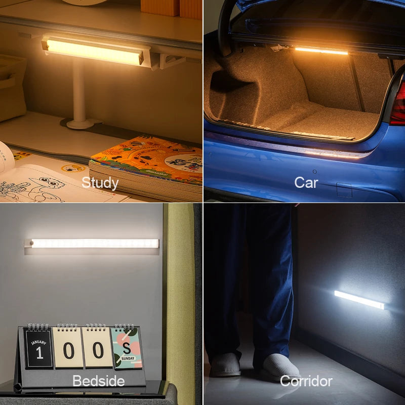LED Night Lamp for Kitchen, Cabinet, Corridor, Bedroom - USB Rechargeable